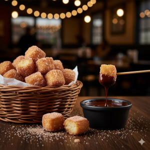 Churro Bites with Chocolate Dip